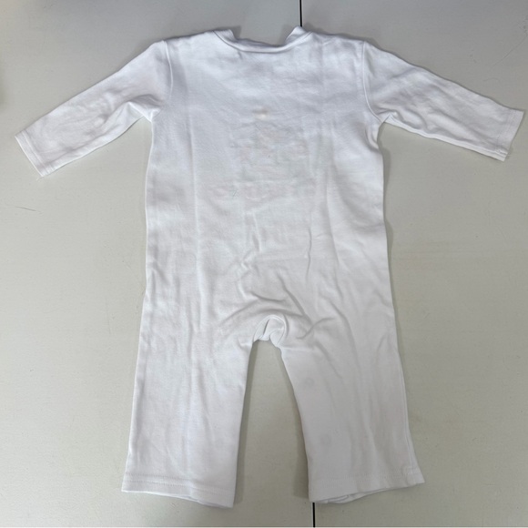 My 1st Christmas” Romper White 12 Month Applique EUC Tree Blanks Bouquet - Picture 9 of 10